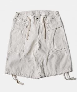 Non Stock MFG. CO. May 2022 8.5 Oz Cotton Ripstop Cargo Shorts - White