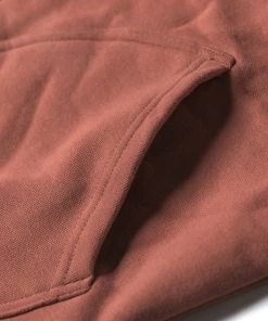 Non Stock MFG. CO. 17.5 Oz Terry Cloth Zip-Up Hoodie - Brick Red