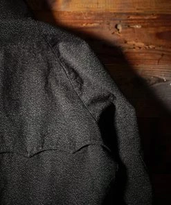 Annual Ring 12 Oz Salt & Pepper Chambray Harrington Jacket OUTERWEAR