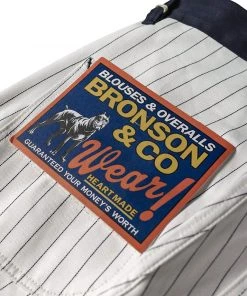 Bronson MFG. CO. Lot 952 HBT Striped Mechanic Pants - White