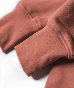 Non Stock MFG. CO. 17.5 Oz Terry Cloth Zip-Up Hoodie - Brick Red