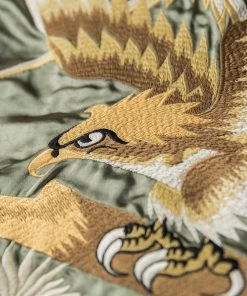 Non Stock MFG. CO. 1950s Reversible Acetate Souvenir Jacket - Falcon × Tiger NEW ARRIVALS