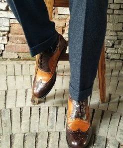 Annual Ring 1930s American Style Herringbone Navy Tweed Trousers 28 Annual Ring 1930s American Style Herringbone Navy Tweed Trousers