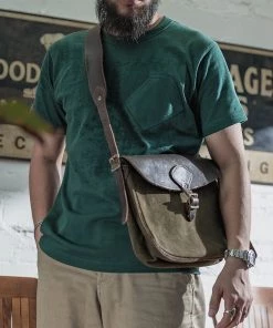 Bronson MFG. CO. 1930s Slanted Pocket Tubular T-Shirt - Green TOPS