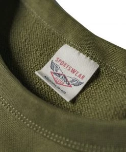 Non Stock MFG. CO. TOPS Flying Tigers Military Print Sweatshirt - Olive