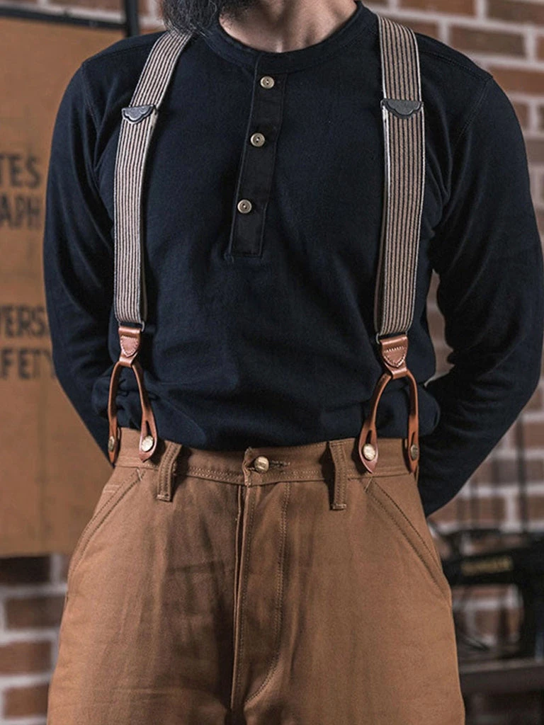 Bronson MFG. CO. Retro Long Sleeve Henley T-Shirt - Black 3 Bronson MFG. CO. Retro Long Sleeve Henley T-Shirt - Black