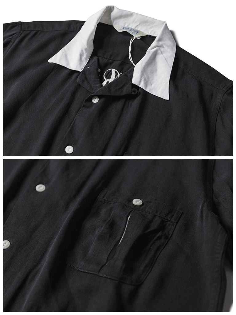 Non Stock MFG. CO. Loose Embroidery Bowling Shirt - Black May 2022 6 Non Stock MFG. CO. Loose Embroidery Bowling Shirt - Black May 2022