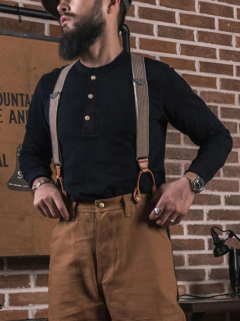 Bronson MFG. CO. Retro Long Sleeve Henley T-Shirt - Black 5 Bronson MFG. CO. Retro Long Sleeve Henley T-Shirt - Black