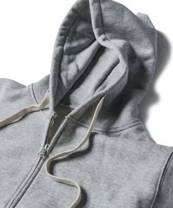 Non Stock MFG. CO. 17.5 Oz Terry Cloth Zip-Up Hoodie - Gray