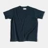 Bronson MFG. CO. TOPS 1930s Slanted Pocket Tubular T-Shirt - Navy