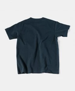 Bronson MFG. CO. TOPS 1930s Slanted Pocket Tubular T-Shirt - Navy