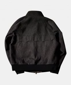 Annual Ring 12 Oz Salt & Pepper Chambray Harrington Jacket OUTERWEAR