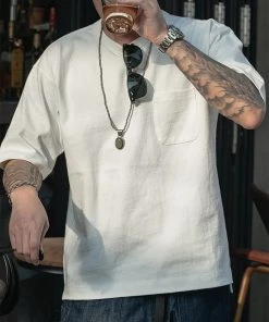 Non Stock MFG. CO. 9.8 Oz Cotton Classic Pocket T-Shirt - White TOPS