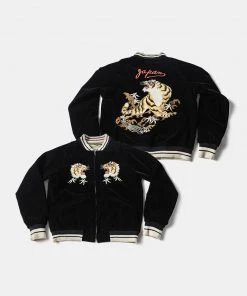 Non Stock MFG. CO. 1950s Reversible Acetate Souvenir Jacket - Falcon × Tiger NEW ARRIVALS