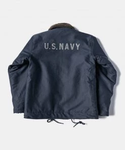 Bronson MFG. CO. TOPS 1943 US Navy 1st N-1 Woolen Deck Jacket - Navy Stencil