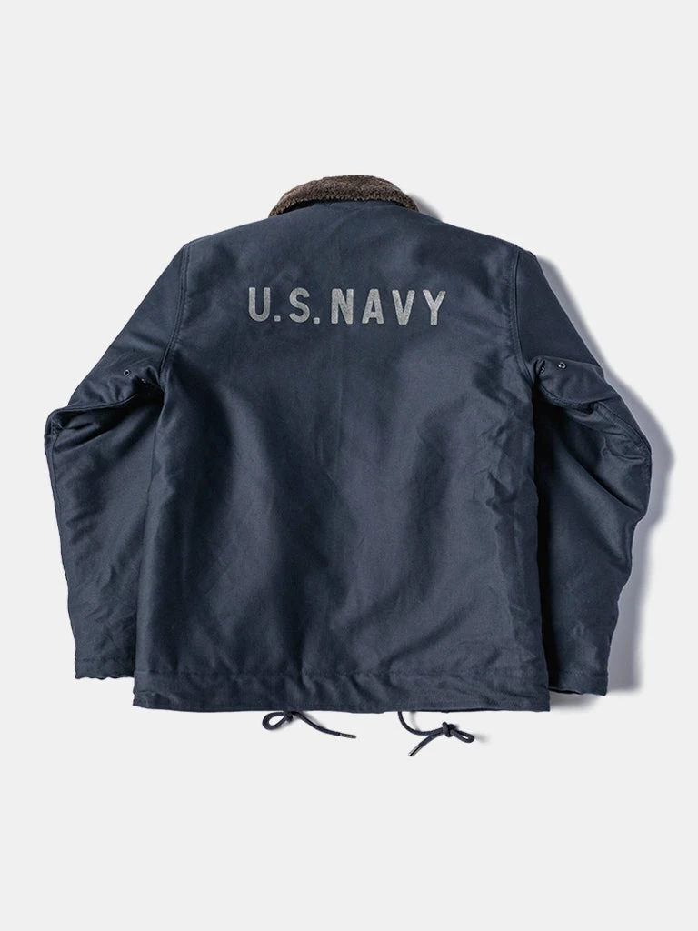 Bronson MFG. CO. TOPS 1943 US Navy 1st N-1 Woolen Deck Jacket - Navy Stencil 1 Bronson MFG. CO. TOPS 1943 US Navy 1st N-1 Woolen Deck Jacket - Navy Stencil