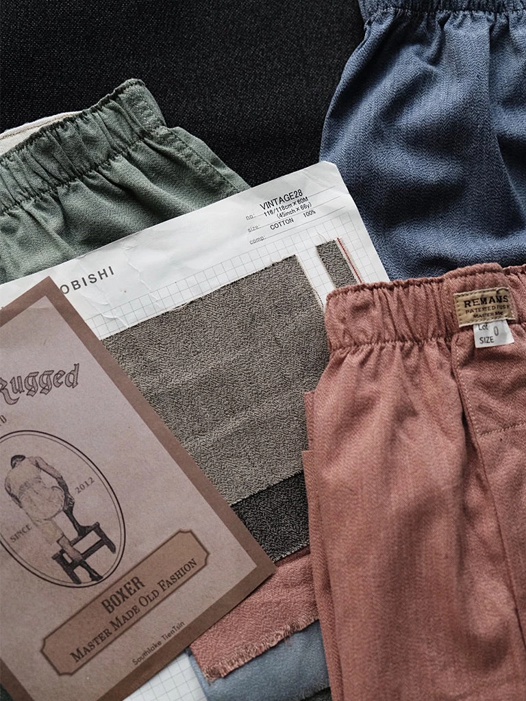 Remains Clothing 1950s Retro Salt & Pepper Boxer Shorts - Green Back In Stock 3 Remains Clothing 1950s Retro Salt & Pepper Boxer Shorts - Green Back In Stock