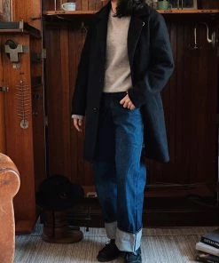 Remains Clothing Wool-Twill Tweed Coat