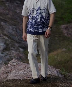 Annual Ring Coconut Palm Printed Aloha Shirt NEW ARRIVALS