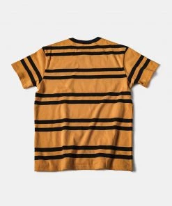 Non Stock MFG. CO. NEW ARRIVALS 9.8 Oz IVY Style Striped T-Shirt - Yellow/Black