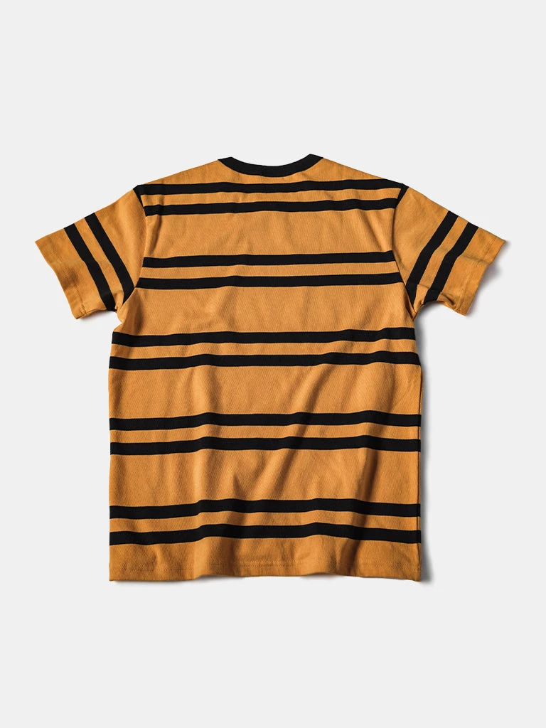 Non Stock MFG. CO. NEW ARRIVALS 9.8 Oz IVY Style Striped T-Shirt - Yellow/Black 2 Non Stock MFG. CO. NEW ARRIVALS 9.8 Oz IVY Style Striped T-Shirt - Yellow/Black