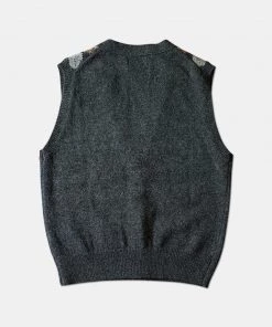 Annual Ring Shetland Wool Argyle Sweater Vest TOPS