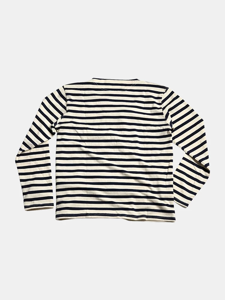 Bronson MFG. CO. French Breton Sailor Stripe Boat Neck Long Sleeve T-Shirt Back In Stock 2 Bronson MFG. CO. French Breton Sailor Stripe Boat Neck Long Sleeve T-Shirt Back In Stock