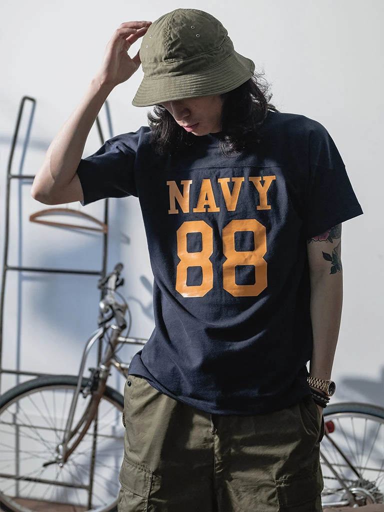 Bronson MFG. CO. US Naval Football T-Shirt - Navy NEW ARRIVALS 4 Bronson MFG. CO. US Naval Football T-Shirt - Navy NEW ARRIVALS
