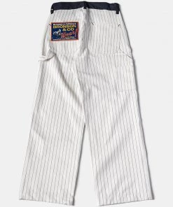 Bronson MFG. CO. Lot 952 HBT Striped Mechanic Pants - White