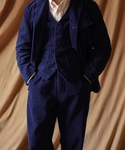Annual Ring BEST SELLERS 1920s French Indigo Corduroy Suit Jacket
