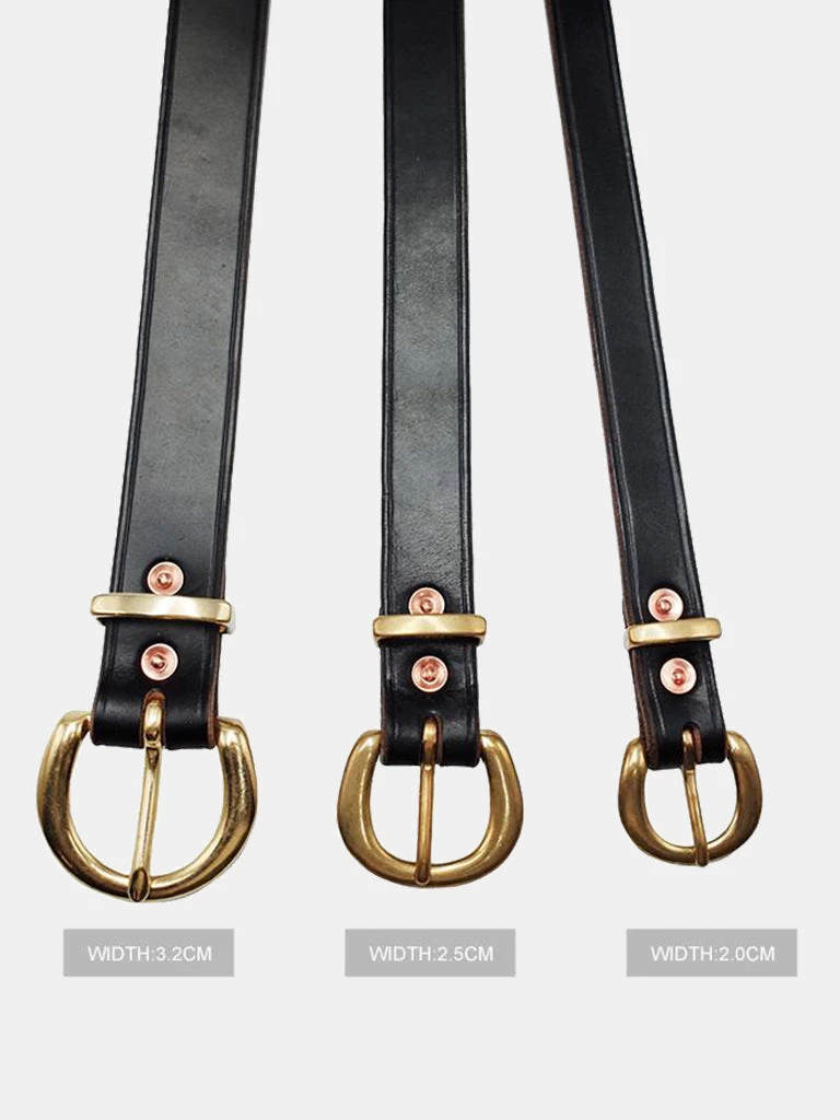 Old Selling Leather Vintage Style Brass Horseshoe Buckle Leather Belt ACCESSORIES 2 Old Selling Leather Vintage Style Brass Horseshoe Buckle Leather Belt ACCESSORIES
