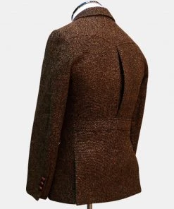 Annual Ring Half Norfolk Tweed Jacket - Brown
