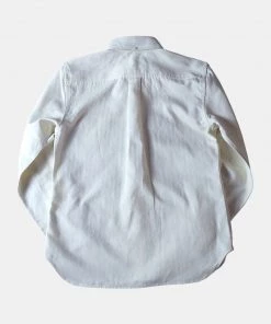 Annual Ring White Cotton-Linen Button-Down Shirt BEST SELLERS