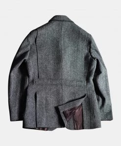 Annual Ring Coloured Speckle Tweed Safari Jacket TOPS