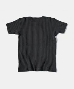Bronson MFG. CO. BEST SELLERS 11 Oz Retro Ribbed Cotton Henley T-Shirt - Black 9 Bronson MFG. CO. BEST SELLERS 11 Oz Retro Ribbed Cotton Henley T-Shirt - Black