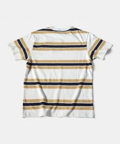 Non Stock MFG. CO. NEW ARRIVALS 9.8 Oz IVY Style Striped T-Shirt - Maize/Blue