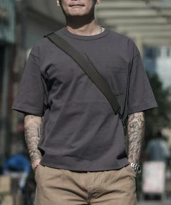 Non Stock MFG. CO. TOPS 9.8 Oz Cotton Classic Pocket T-Shirt - Dark Gray