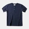 Bronson MFG. CO. Vintage Short Sleeve Henley T-Shirt - Navy