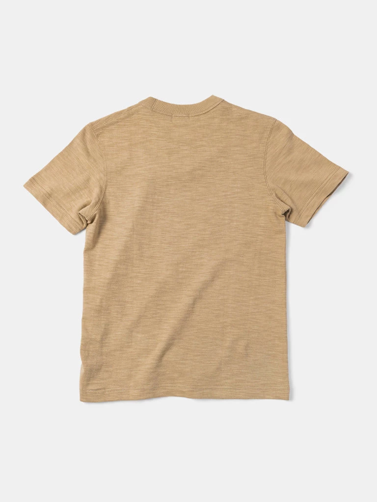 Non Stock MFG. CO. Heavyweight US Cotton Gusset Tubular T-Shirt - Sand 2 Non Stock MFG. CO. Heavyweight US Cotton Gusset Tubular T-Shirt - Sand