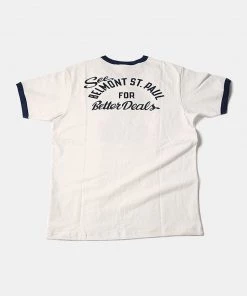 Non Stock MFG. CO. Retro Rider Print Motorcycle Short Sleeve T-Shirt - White TOPS