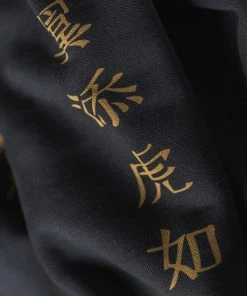 Non Stock MFG. CO. TOPS Flying Tigers Military Print Sweatshirt - Black