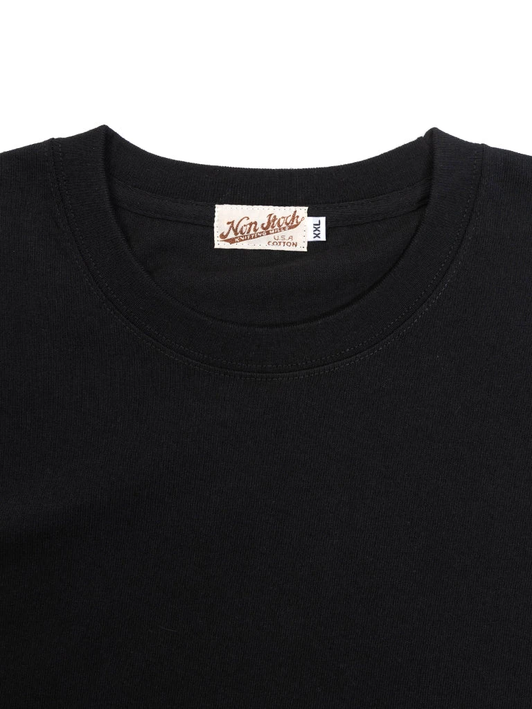 Non Stock MFG. CO. TOPS 9 Oz Cotton Tubular T-Shirt - Black 7 Non Stock MFG. CO. TOPS 9 Oz Cotton Tubular T-Shirt - Black