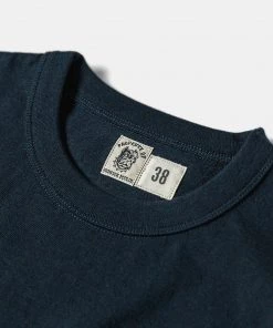 Bronson MFG. CO. TOPS 1930s Slanted Pocket Tubular T-Shirt - Navy