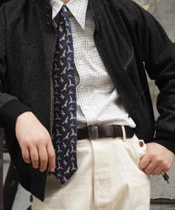 Annual Ring 12 Oz Salt & Pepper Chambray Harrington Jacket OUTERWEAR