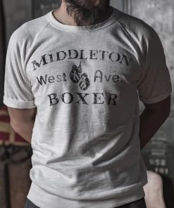 Bronson MFG. CO. Heavy Duty Boxer Physical Training T-Shirt - White Back In Stock