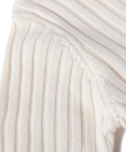 Annual Ring Merino Wool Roll Neck Sweater - White