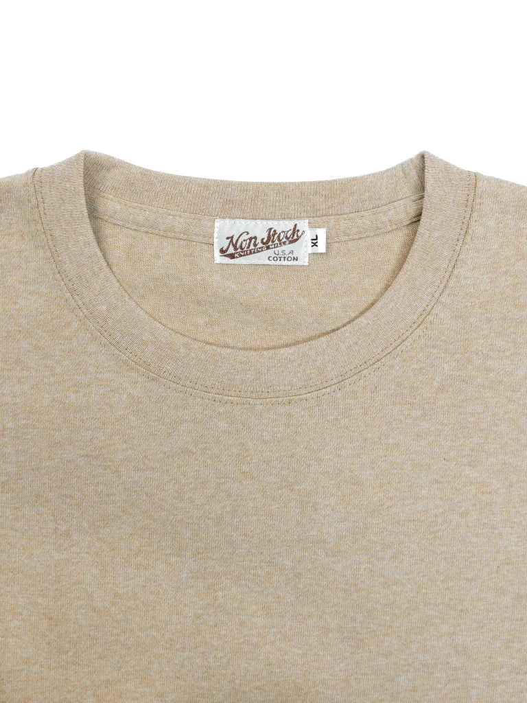 Non Stock MFG. CO. 9 Oz Cotton Tubular T-Shirt - Khaki 4 Non Stock MFG. CO. 9 Oz Cotton Tubular T-Shirt - Khaki