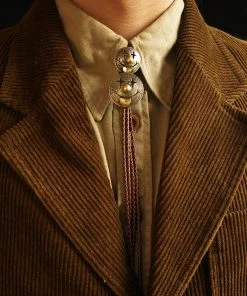 Old Selling Leather Joker Cents Coin Bolo Tie ACCESSORIES