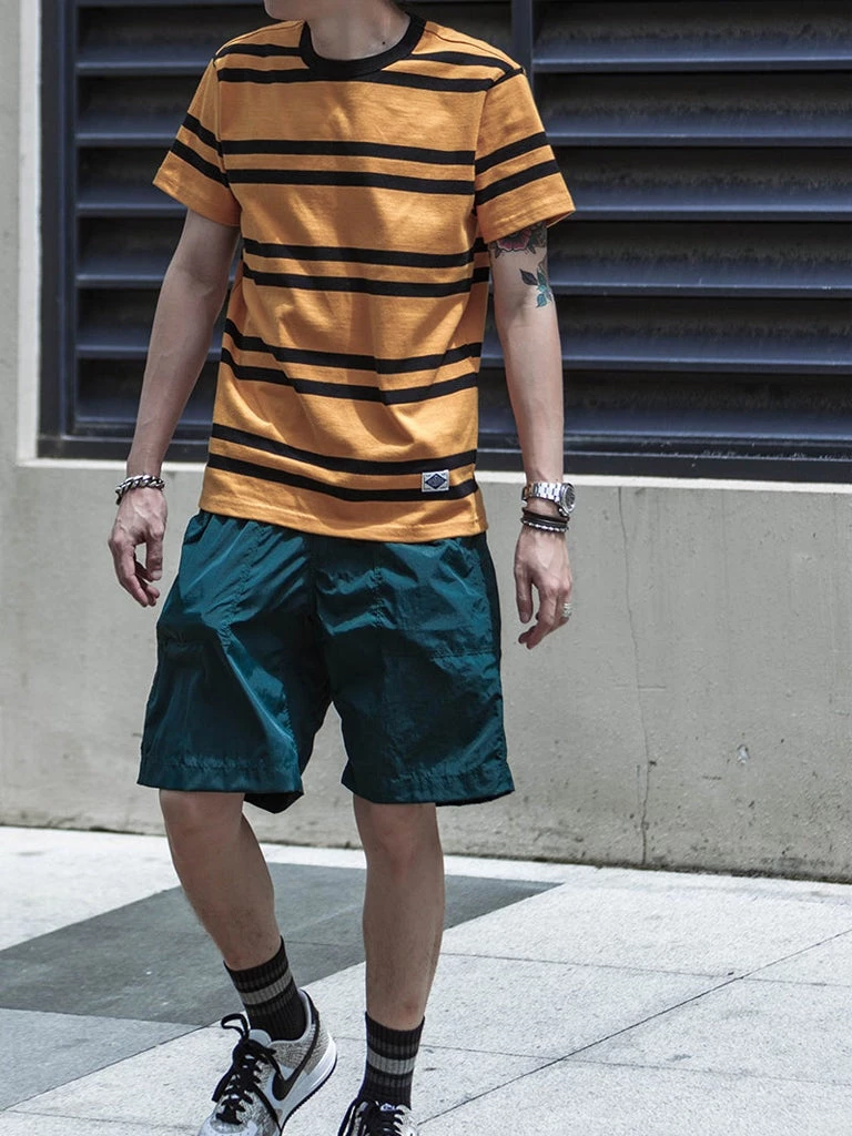 Non Stock MFG. CO. NEW ARRIVALS 9.8 Oz IVY Style Striped T-Shirt - Yellow/Black 6 Non Stock MFG. CO. NEW ARRIVALS 9.8 Oz IVY Style Striped T-Shirt - Yellow/Black