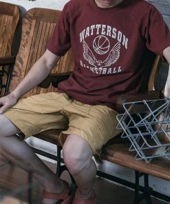 Non Stock MFG. CO. June 2022 Vintage Watterson Basketball Print Raglan Sleeve T-Shirt - Wine Red 13 Non Stock MFG. CO. June 2022 Vintage Watterson Basketball Print Raglan Sleeve T-Shirt - Wine Red
